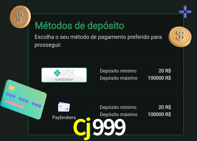 O cassino Cj999 oferece uma grande variedade de métodos de pagamento